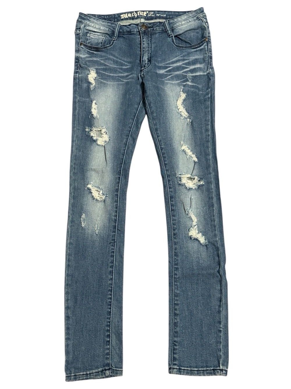 MACHINE distressed denim skinny jeans size 11